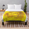 Exorcist-inspired plush blanket with spooky design
