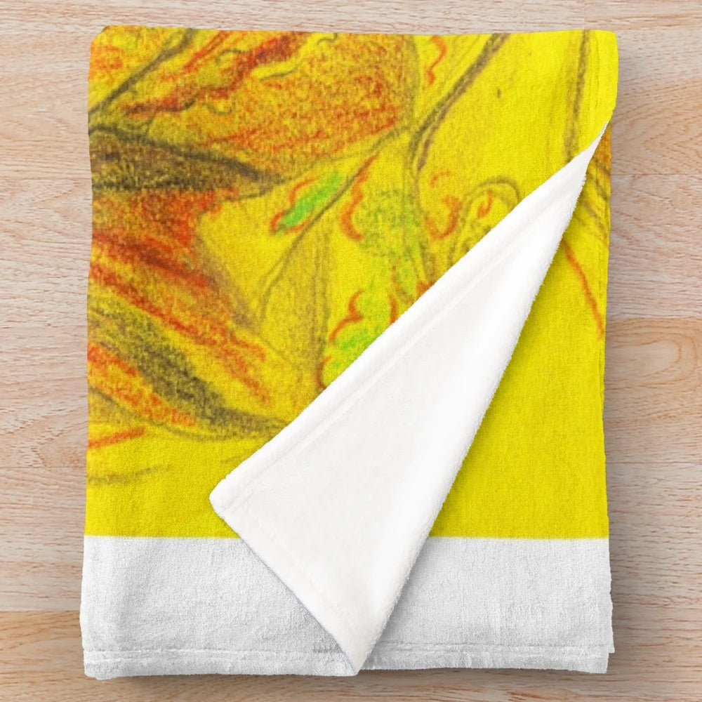 Exorcist-inspired plush blanket with spooky design