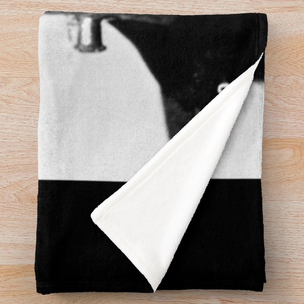 Classic Frankenstein monster plush blanket for horror, sci-fi, and gothic home decor