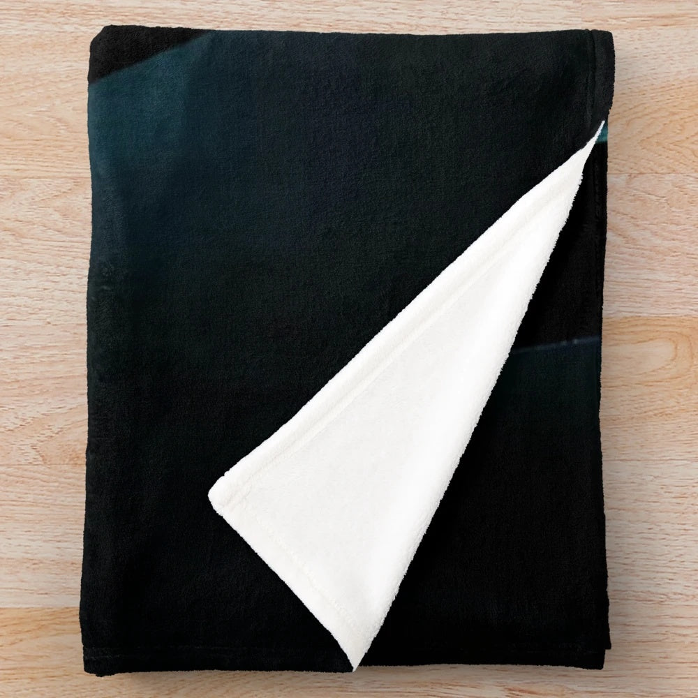 Ghost Face Plush Blanket featuring Scream-inspired graffiti art