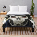 Soft and cozy plush blanket featuring a ghost design, perfect for COD MW2 enthusiasts