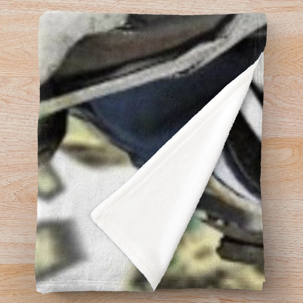 Soft and cozy plush blanket featuring a ghost design, perfect for COD MW2 enthusiasts