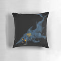 Spooky and realistic-looking goblin shark plush pillow for Halloween and horror-themed home decor.