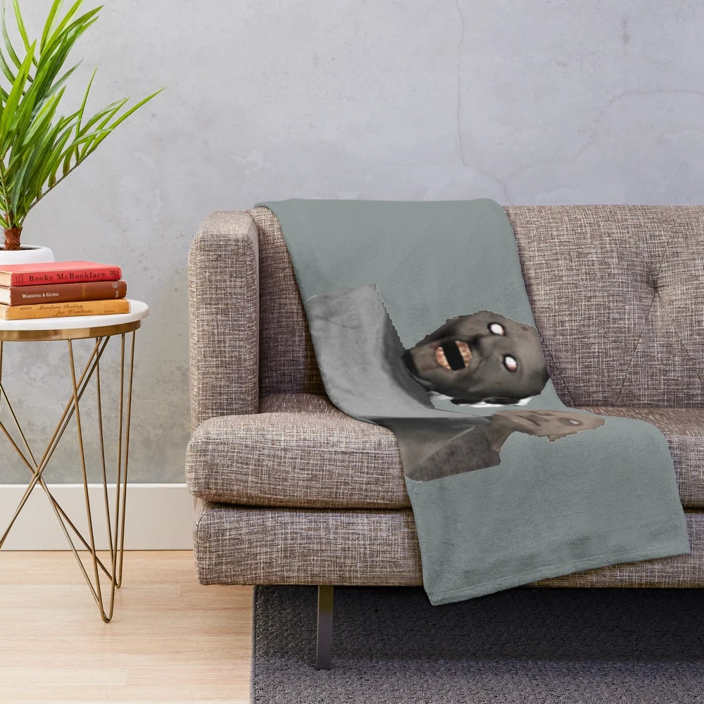 Granny Chapter 2 plush blanket featuring the iconic characters from the popular horror game