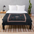 Plush blanket featuring haunted house design inspired by the Netflix series The Haunting of Hill House