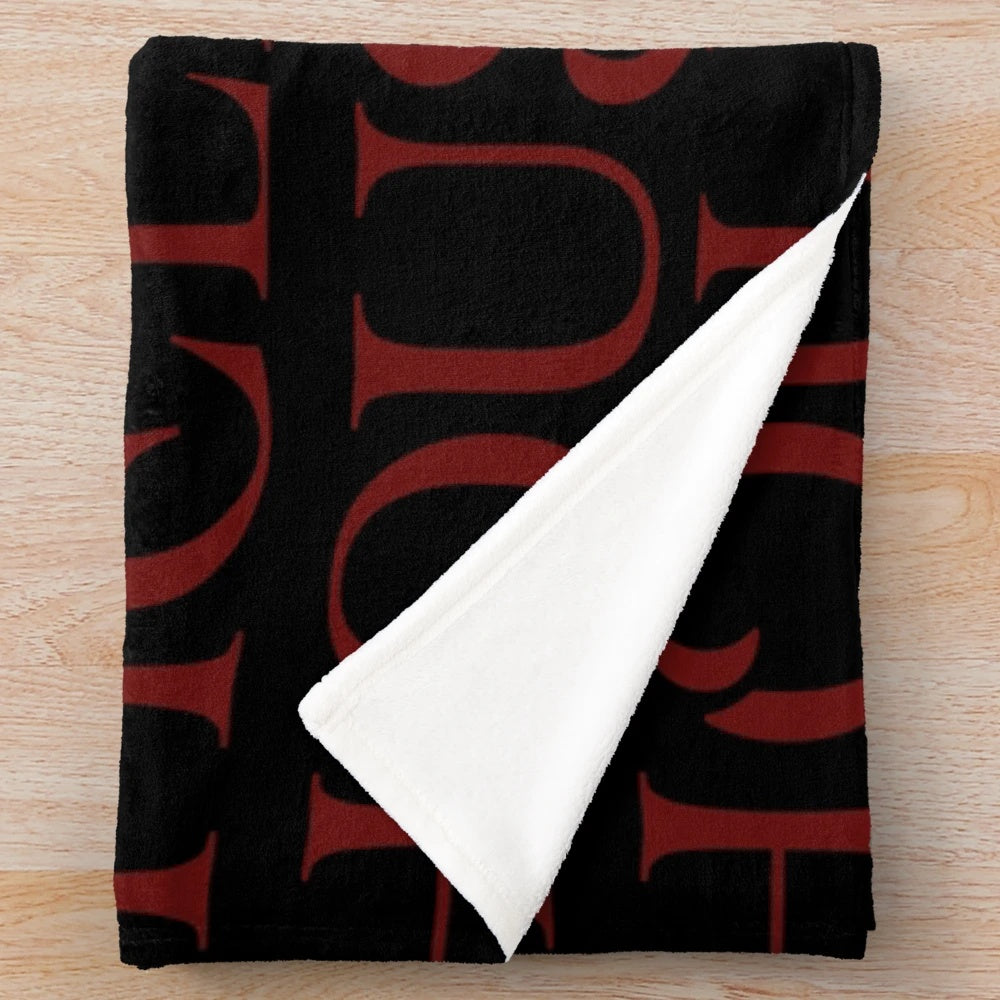 HELL HOUSE LLC inspired plush blanket with horror movie design