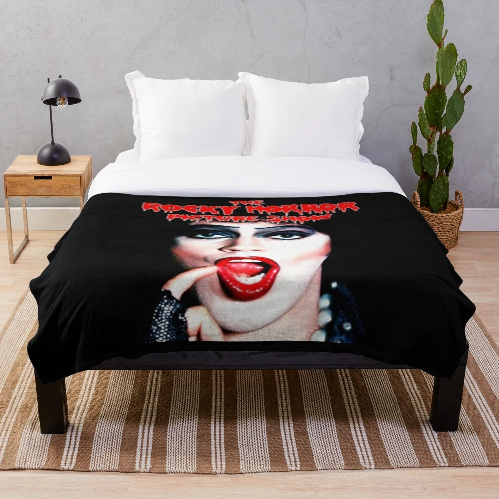 Rocky Horror Picture Show themed plush blanket