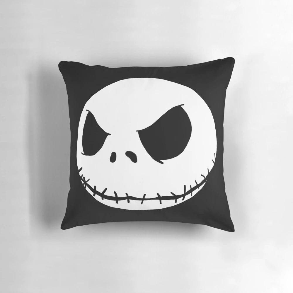 A festive Halloween jack-o-lantern pillow inspired by the Nightmare Before Christmas