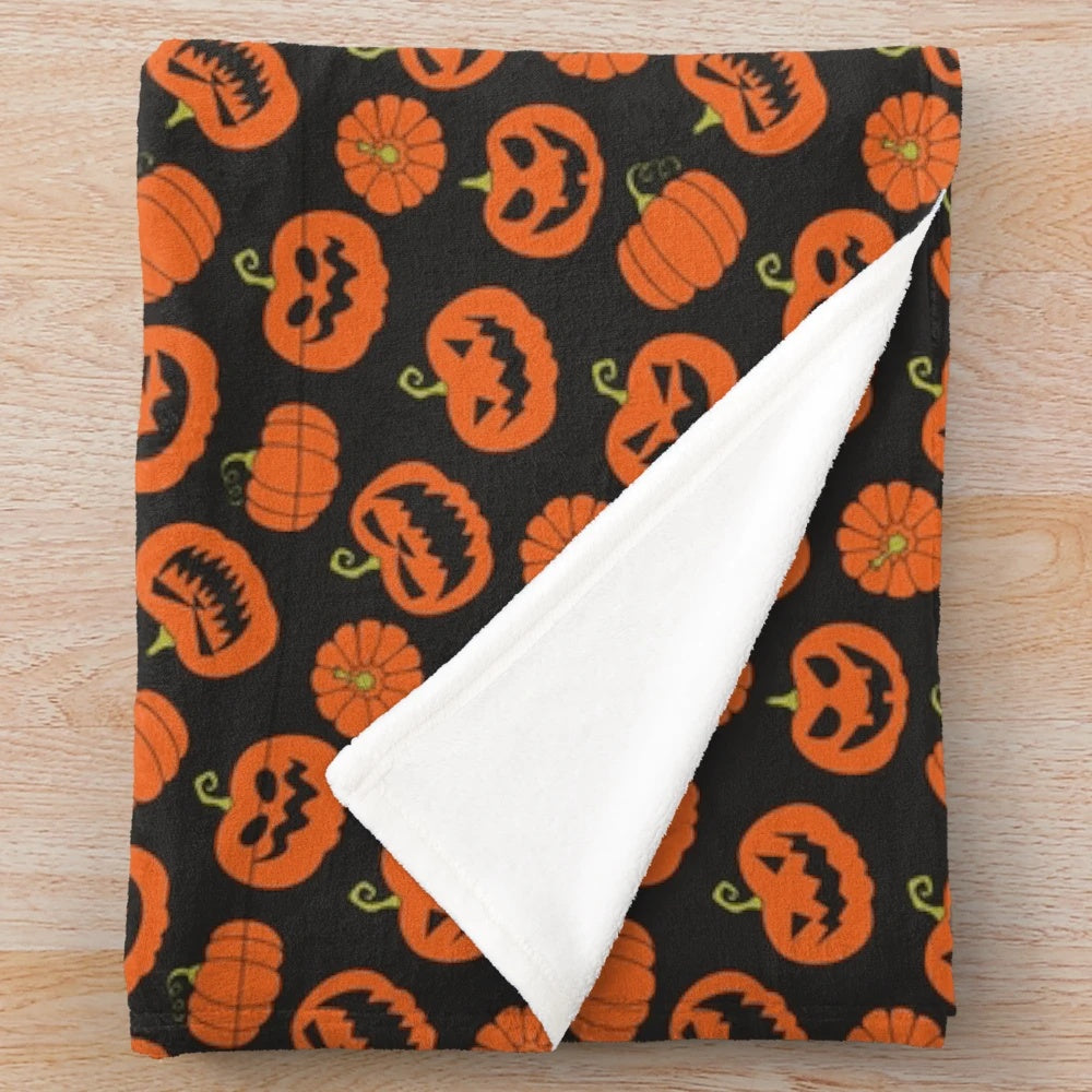 Jack O Lanterns Halloween Plush Blanket