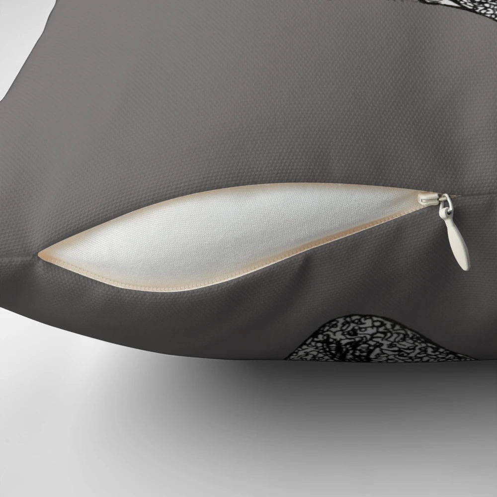 Decorative pillow featuring the iconic Jack Skellington character from Tim Burton's Nightmare Before Christmas