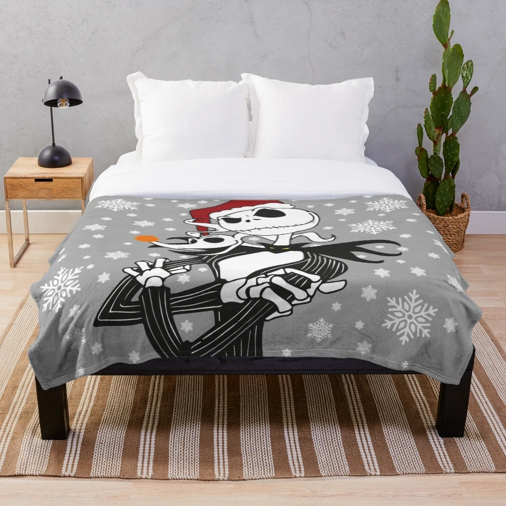 Jack Skellington inspired plush blanket from The Nightmare Before Christmas