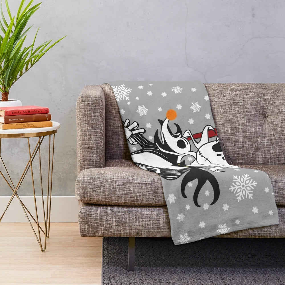 Jack Skellington inspired plush blanket from The Nightmare Before Christmas