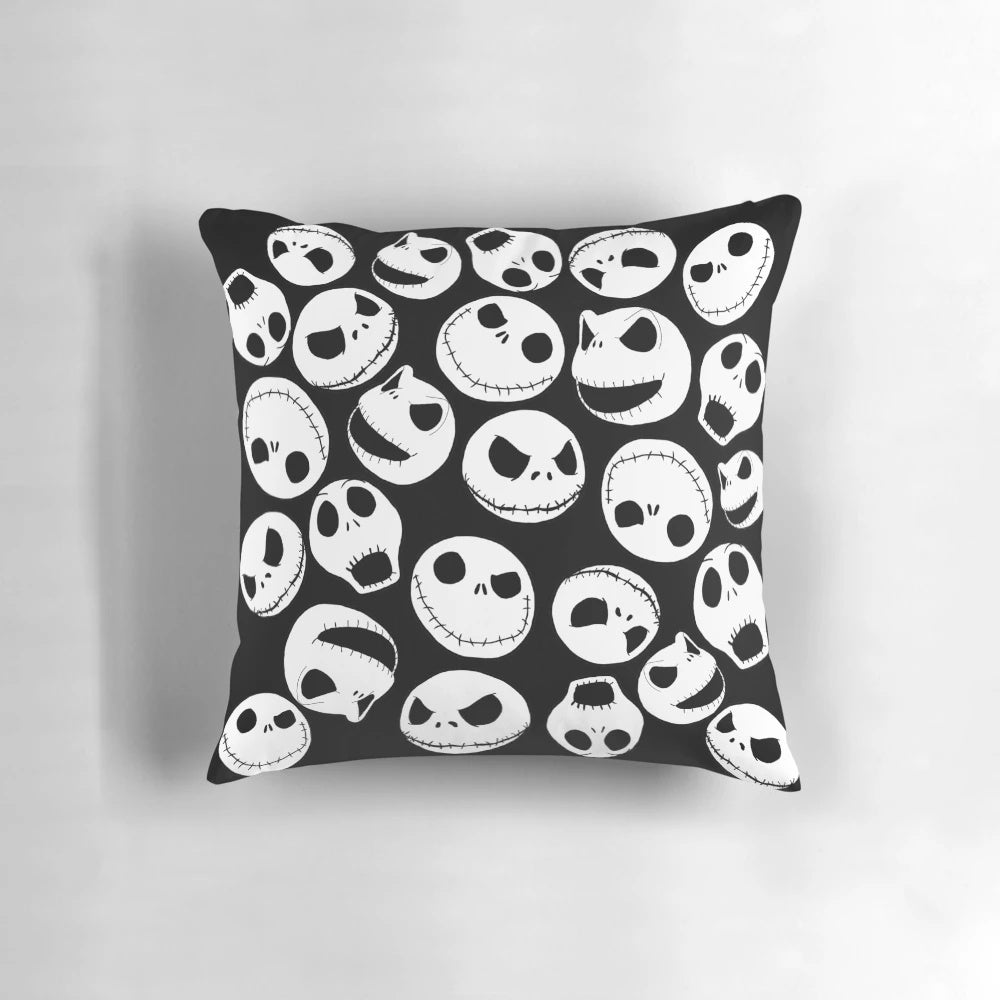Jack Skellington pattern pillow with the iconic character from Tim Burton's "The Nightmare Before Christmas