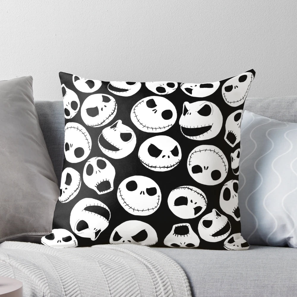 Jack Skellington pattern pillow with the iconic character from Tim Burton's "The Nightmare Before Christmas
