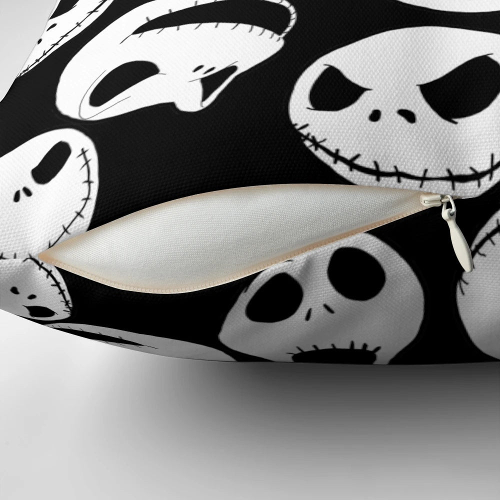 Jack Skellington pattern pillow with the iconic character from Tim Burton's "The Nightmare Before Christmas