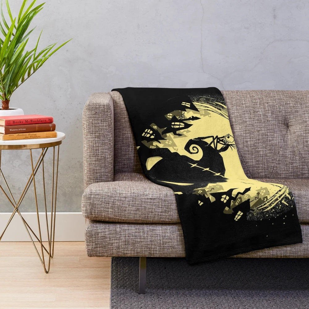 Jack Skellington plush blanket for Halloween decor