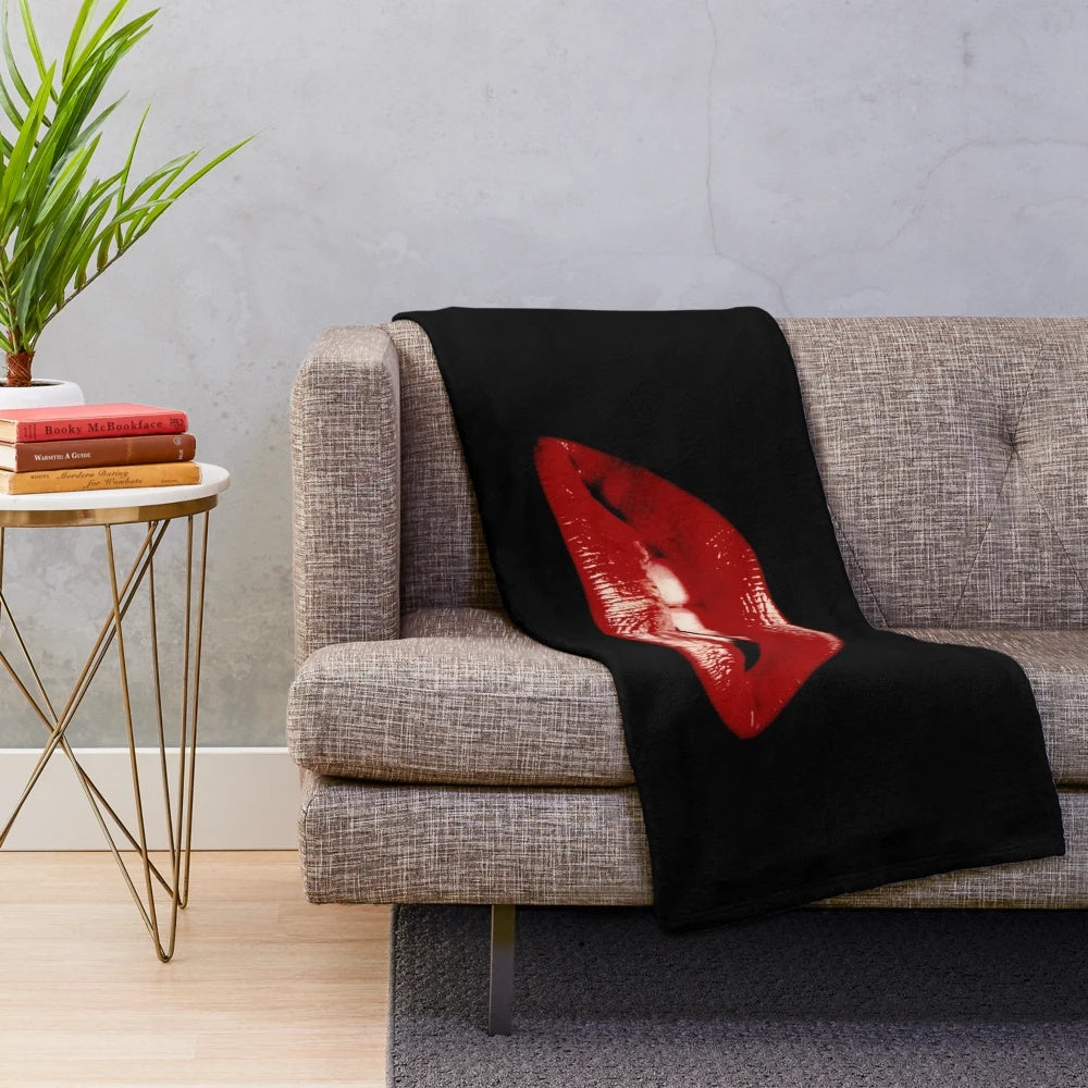 Rocky Horror Picture Show-inspired lips plush blanket