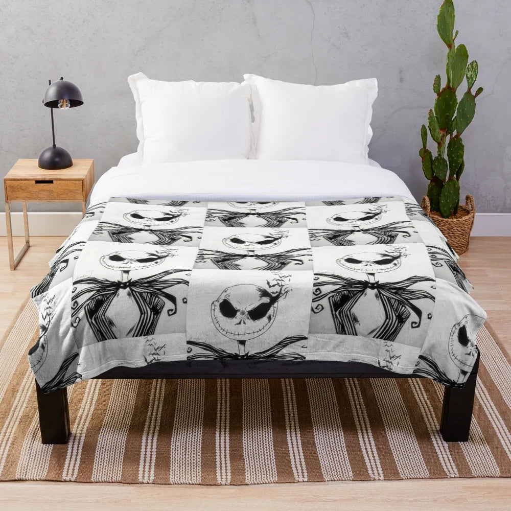 Jack Skellington Pumpkin King Plush Blanket