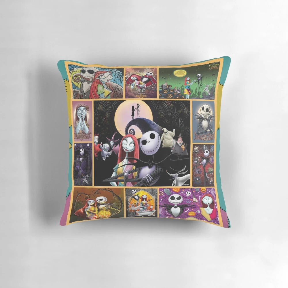 Nightmare Before Christmas Pillow with Jack Skellington and Sally