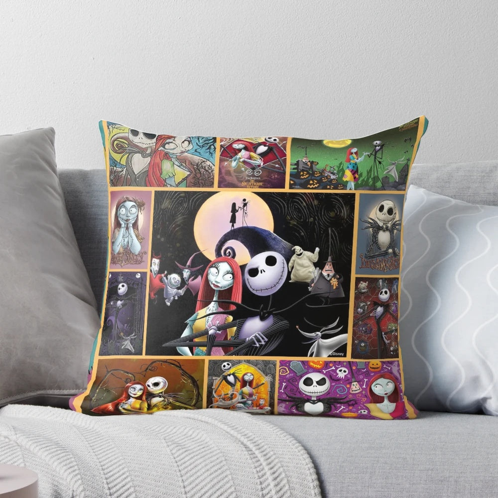 Nightmare Before Christmas Pillow with Jack Skellington and Sally