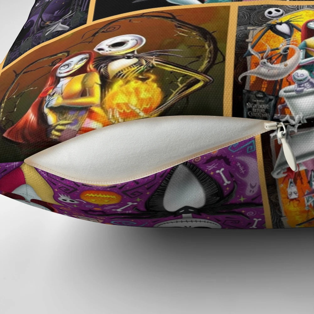 Nightmare Before Christmas Pillow with Jack Skellington and Sally
