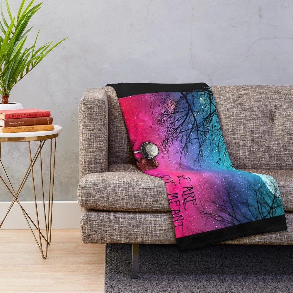 Nightmare Before Christmas themed plush blanket with jack skellington design