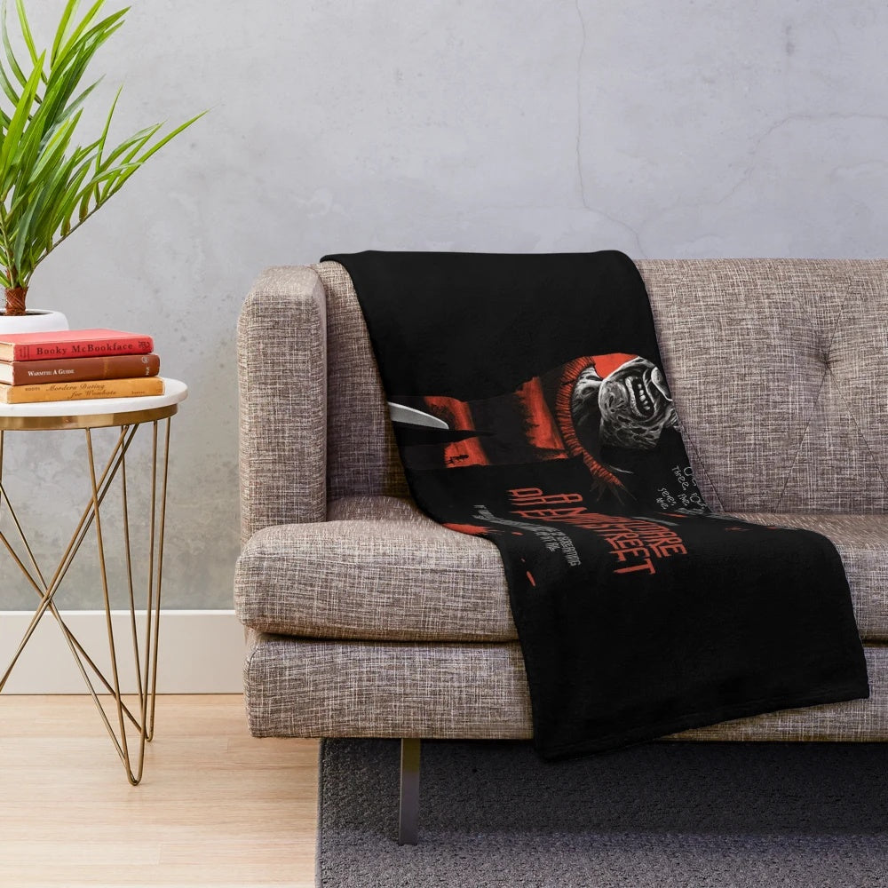 Nightmare-themed plush blanket