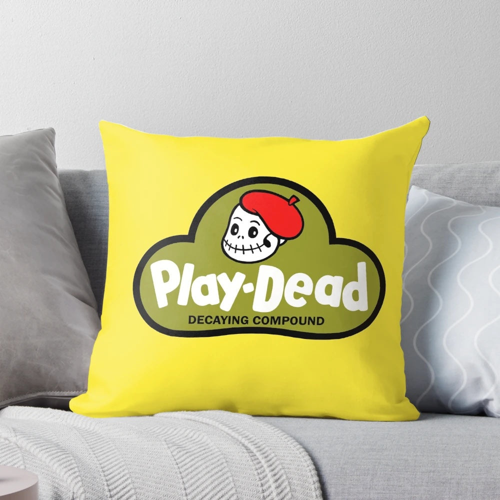 A creepy and realistic zombie-themed pillow designed by artist Phil Postma