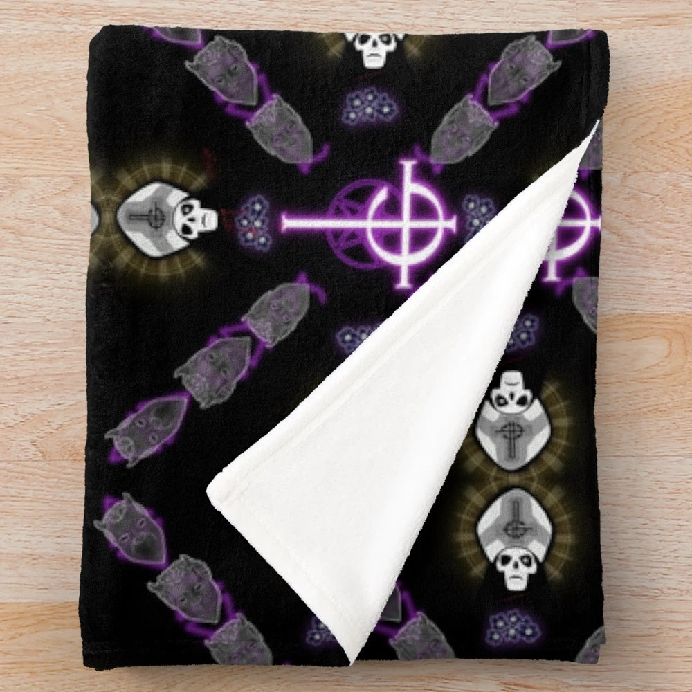 Cozy plush blanket featuring Ghost BC imagery