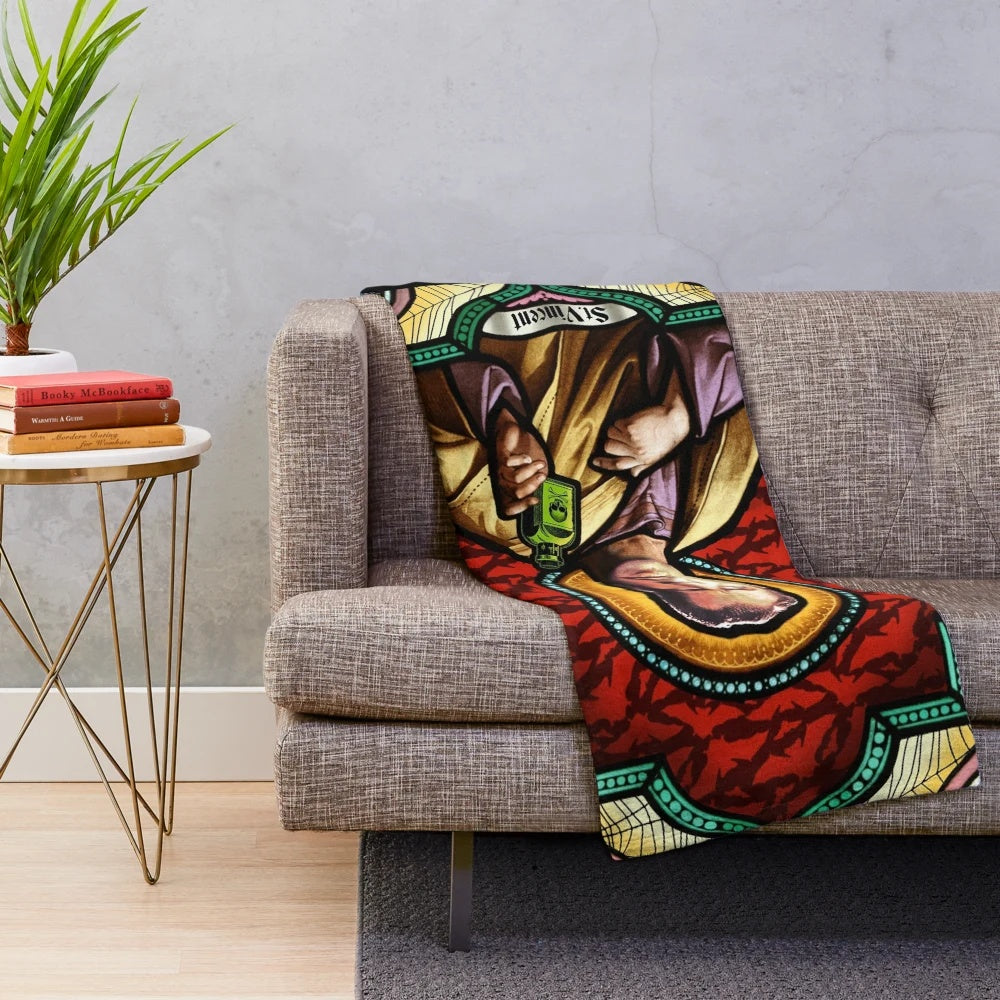 Soft plush blanket featuring the iconic image of horror legend St. Vincent Price