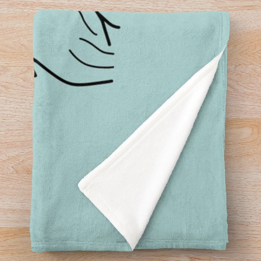 Cozy plush blanket featuring a minimalist illustration of an Afghan hound in a spooky costume