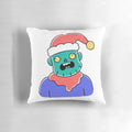 A Christmas-themed zombie pillow with a humorous, sarcastic design
