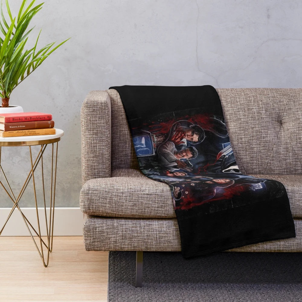 Scream horror movie artwork printed plush blanket