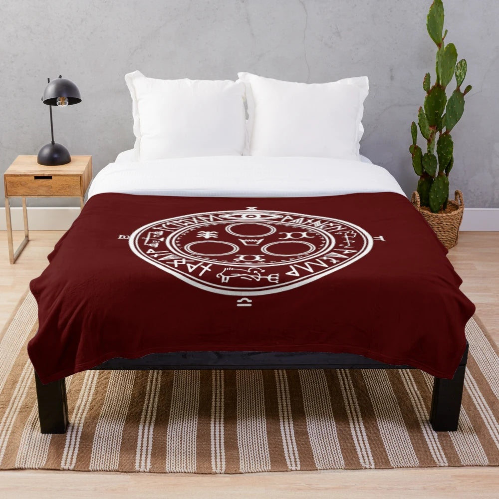 Silent Hill themed plush blanket with Halo of the Sun design