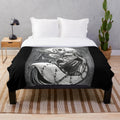 Plush blanket featuring Jack Skellington and Sally from Nightmare Before Christmas