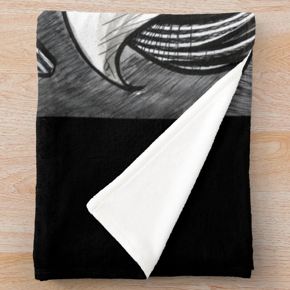 Plush blanket featuring Jack Skellington and Sally from Nightmare Before Christmas