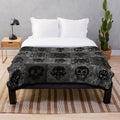 Skull Collage Plush Blanket - Soft, Cozy, and Hauntingly Stylish
