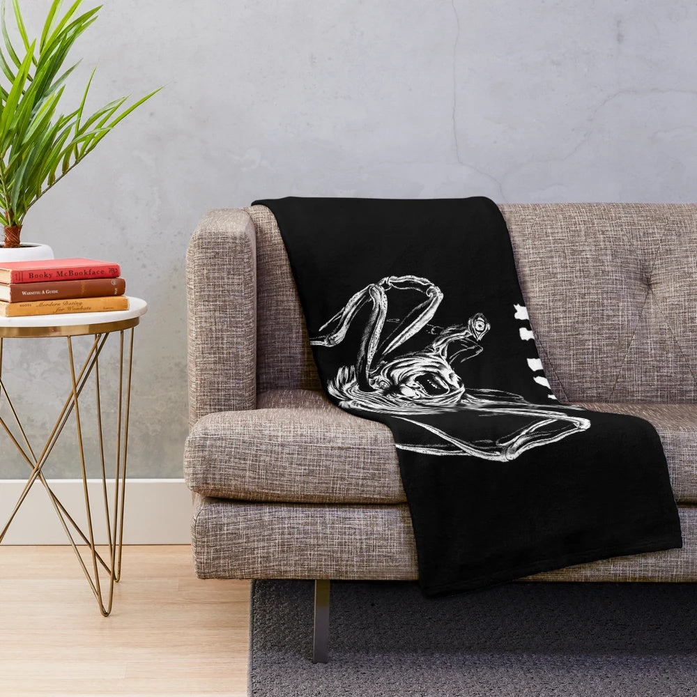 Spider Head Plush Blanket featuring a detailed monster design