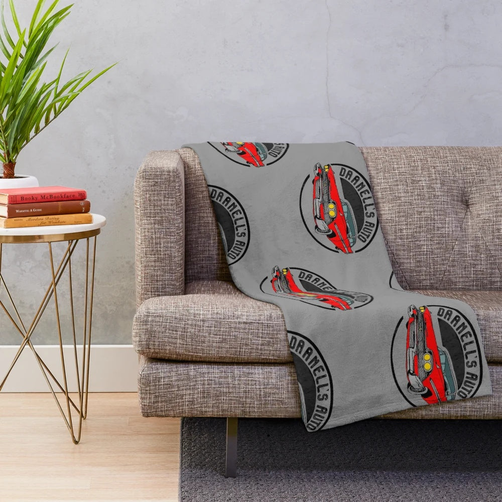 Spooky Stephen King's Christine-inspired plush blanket with classic car design