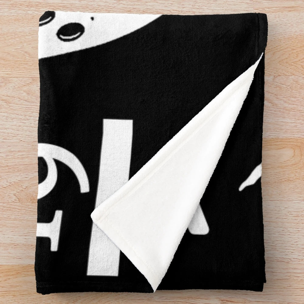 Plush blanket featuring an image of the iconic horror character Jason Voorhees from the Friday the 13th movie series