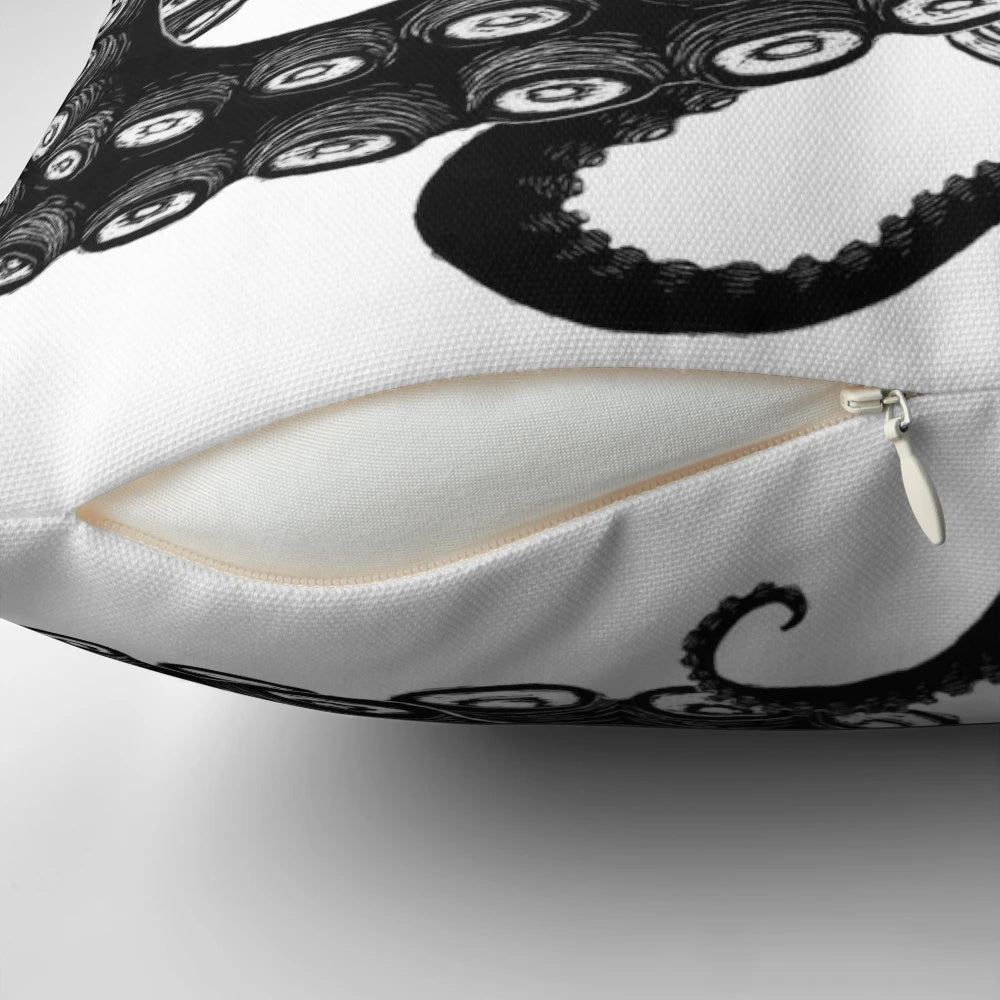 Spooky tentacle pillow with a creepy, sea creature design for Halloween