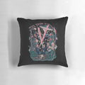 X-Files inspired pillow featuring Scully and Mulder on a mysterious, otherworldly background