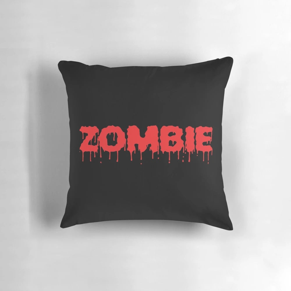 A chilling and creepy zombie-themed pillow perfect for horror fans and Gothic decor