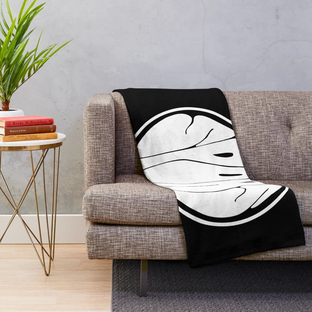 Spors band inspired plush blanket with psychedelic and metal elements