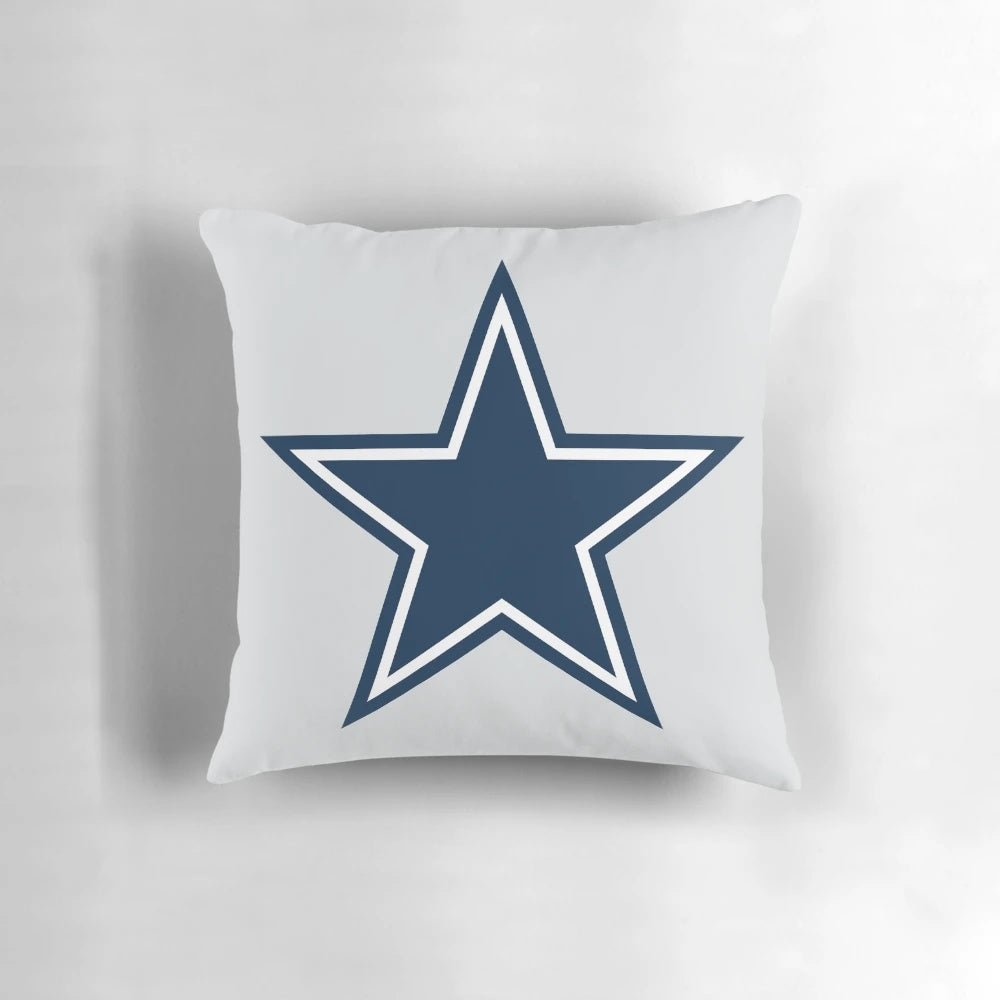 Sports pillow featuring the Cowboys team logo and colors, perfect for football fans