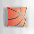 Basketball-themed pillow with orange basketball graphic