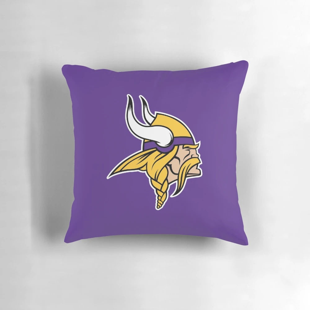 Minnesota Vikings-inspired sports pillow with team logo
