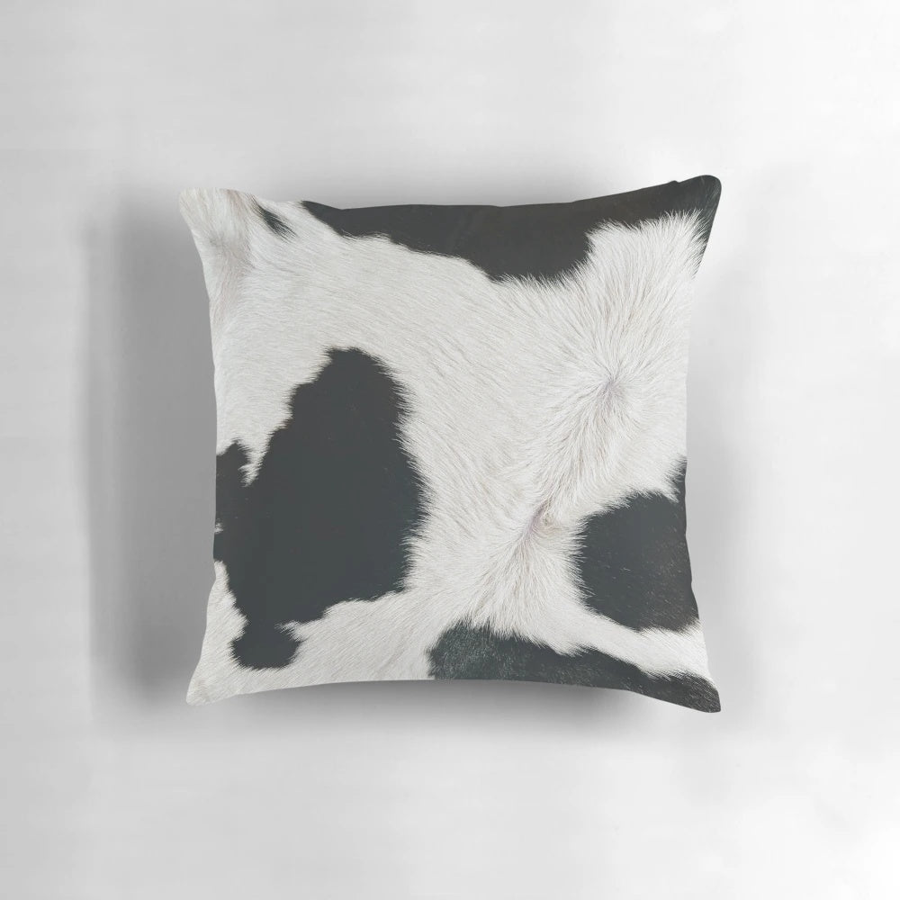 Spotted cow cowhide pattern decorative pillow
