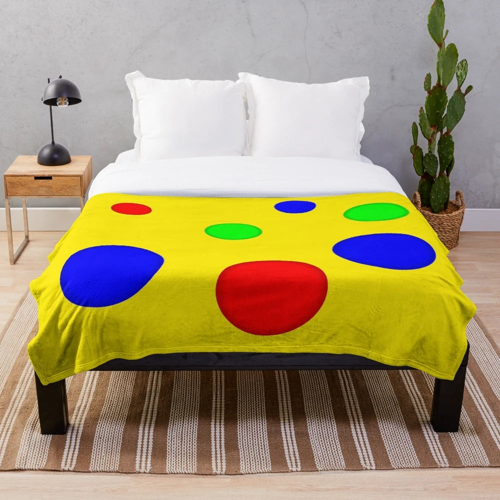 Spotty pattern plush blanket inspired by the popular children's TV show Something Special