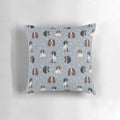 Springer Spaniel blue decorative throw pillow featuring a cute dog breed design